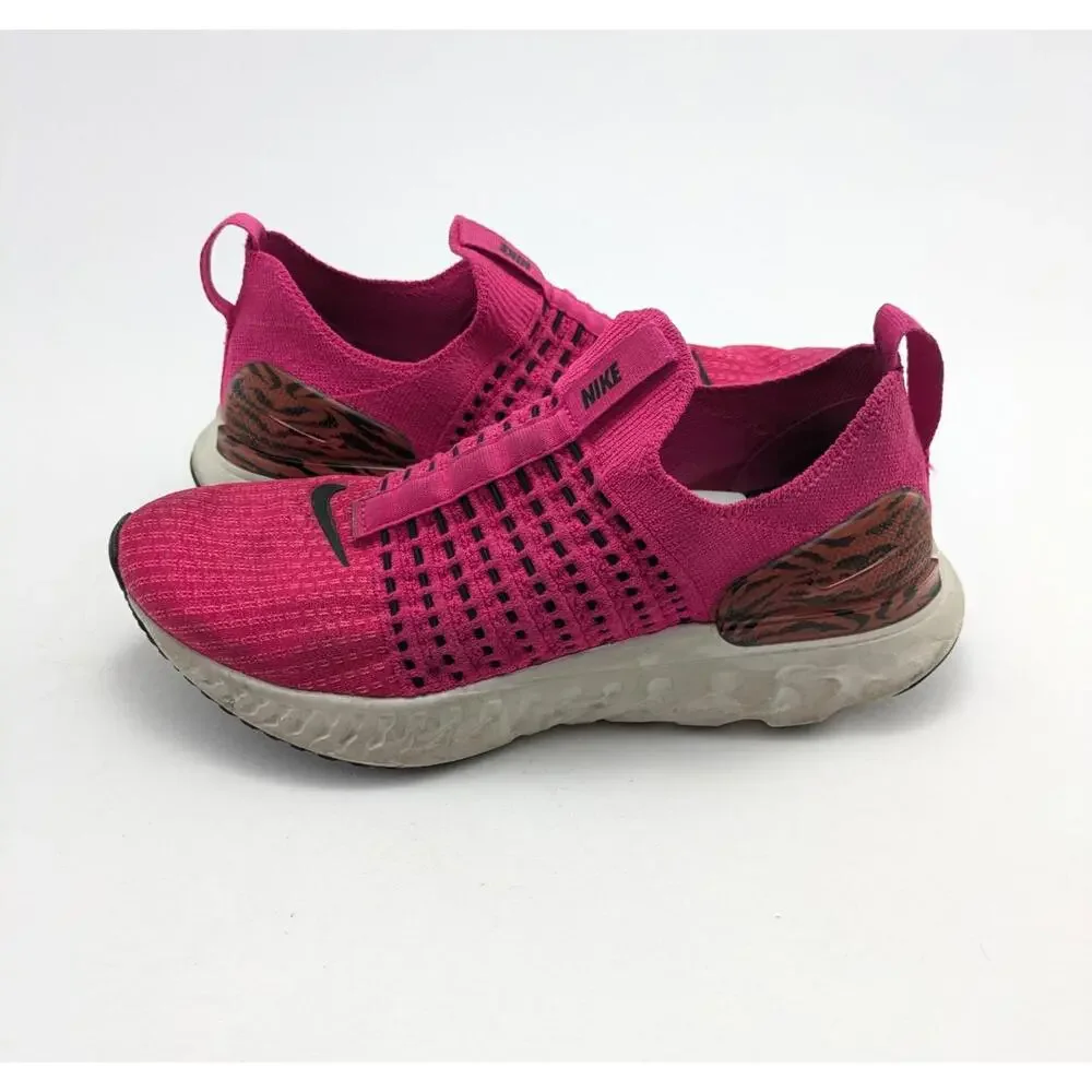 Womens Nike Phantom React Athletic Slip On Pink Running Shoes DQ7649-600‎ Size 8